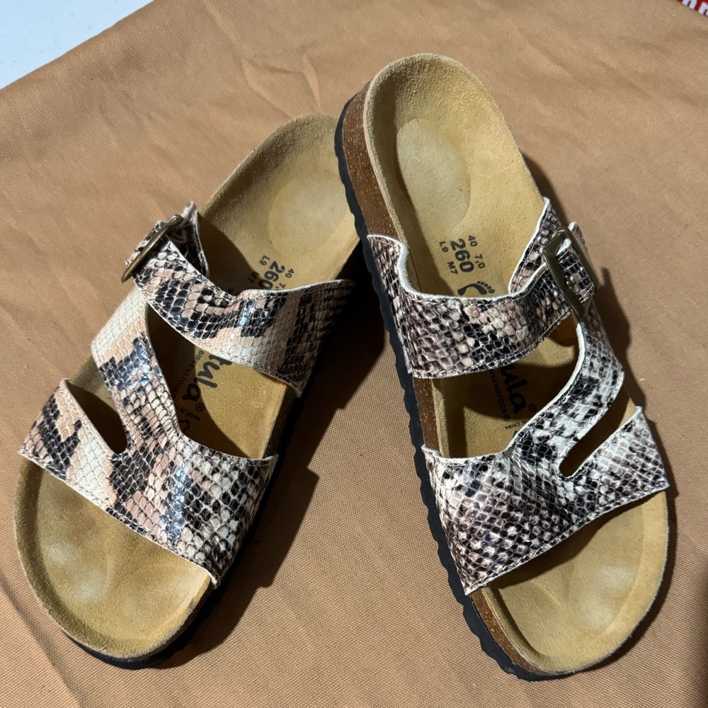 Betula by Birkenstock Snake Print Sandals